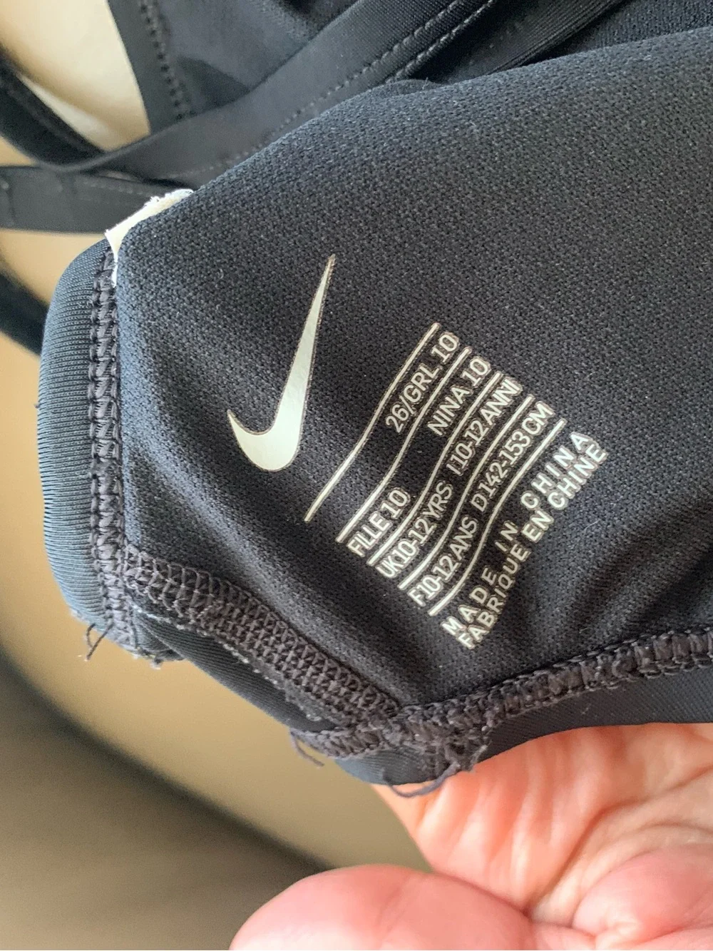 Nike Black Girls Racing-Back Swim Suit with White Swoosh